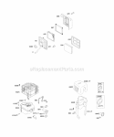 Air Cleaner Exhaust System Diagram and Parts List for 12H332-0113-B8  Briggs and Stratton Engine